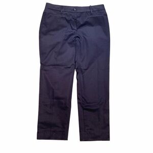 New Ann Taylor Petite Crop Pants Black Size 4P Mid Rise Slim Leg Tailored